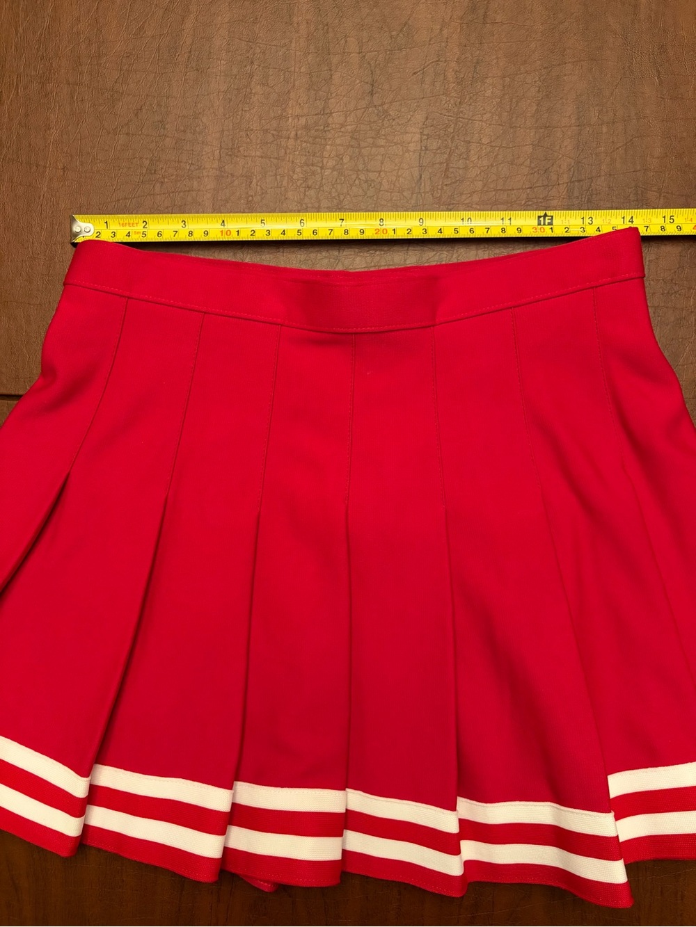 Chassé Red Pleated Cheer Skirt Adult Size M - Picture 4 of 7